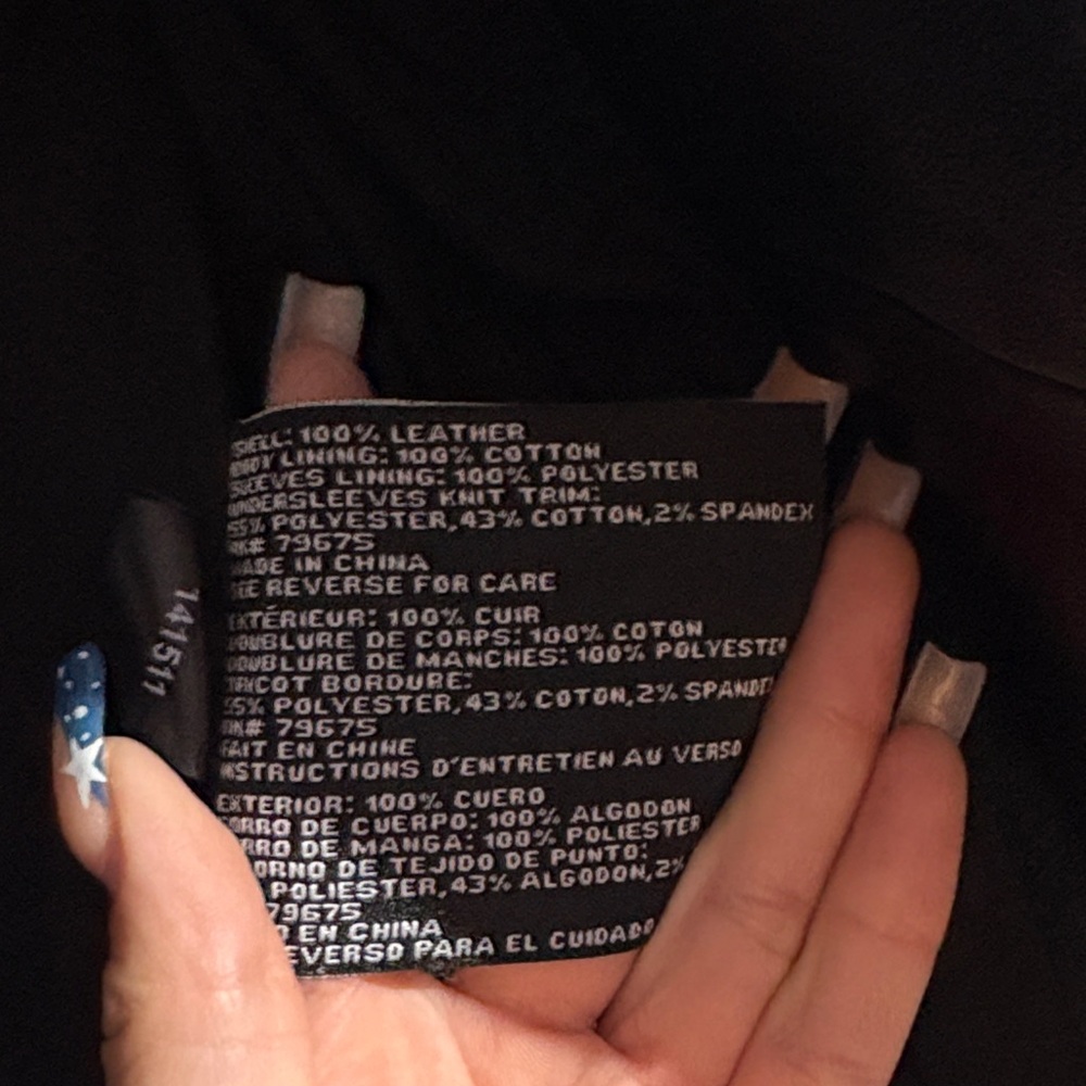 Michael Kors Blacked Leather Jacket - Picture 2 of 7